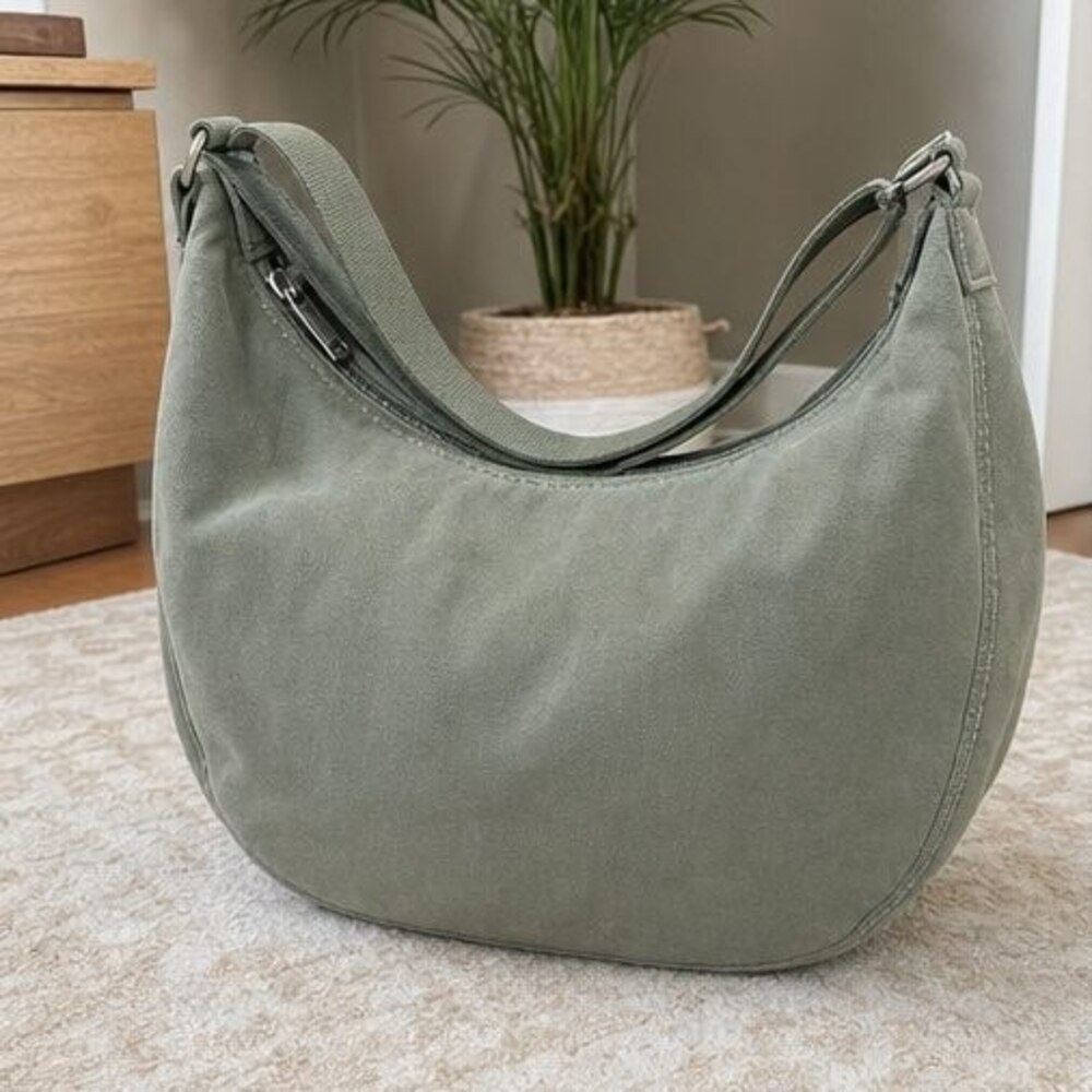 Gray Vegan Leather Bag